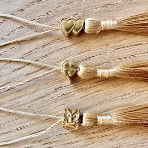 Joyas bañadas en oro de 18 quilates, marcapáginas con pompones, marcapáginas con nombre, idea de regalo, ¡dale un toque a tu marcapáginas!
