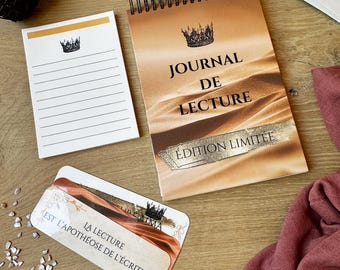 Reading Journal Gift Set | Book Lover Gift Kit | Reading Journal + Bookmark + Book Annotation Notepad | Gift Idea for Readers