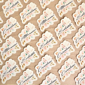 Stickers personnalisés, autocollants personnalisés fleurs pour livre, idée cadeau.