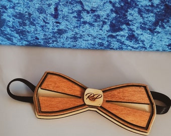 Personalized Wooden Bow Tie | Best Man Gift | Wood Bow Tie |  Wooden Bowtie | Wedding Bow Tie | Monogram Bow Tie