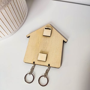 Key holder Home with 2 keyrings Key holder as housewarming gift image 4