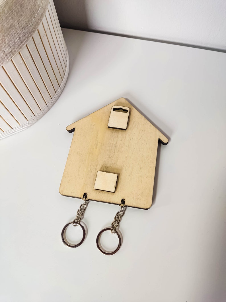 Key holder Home with 2 keyrings Key holder as housewarming gift image 4
