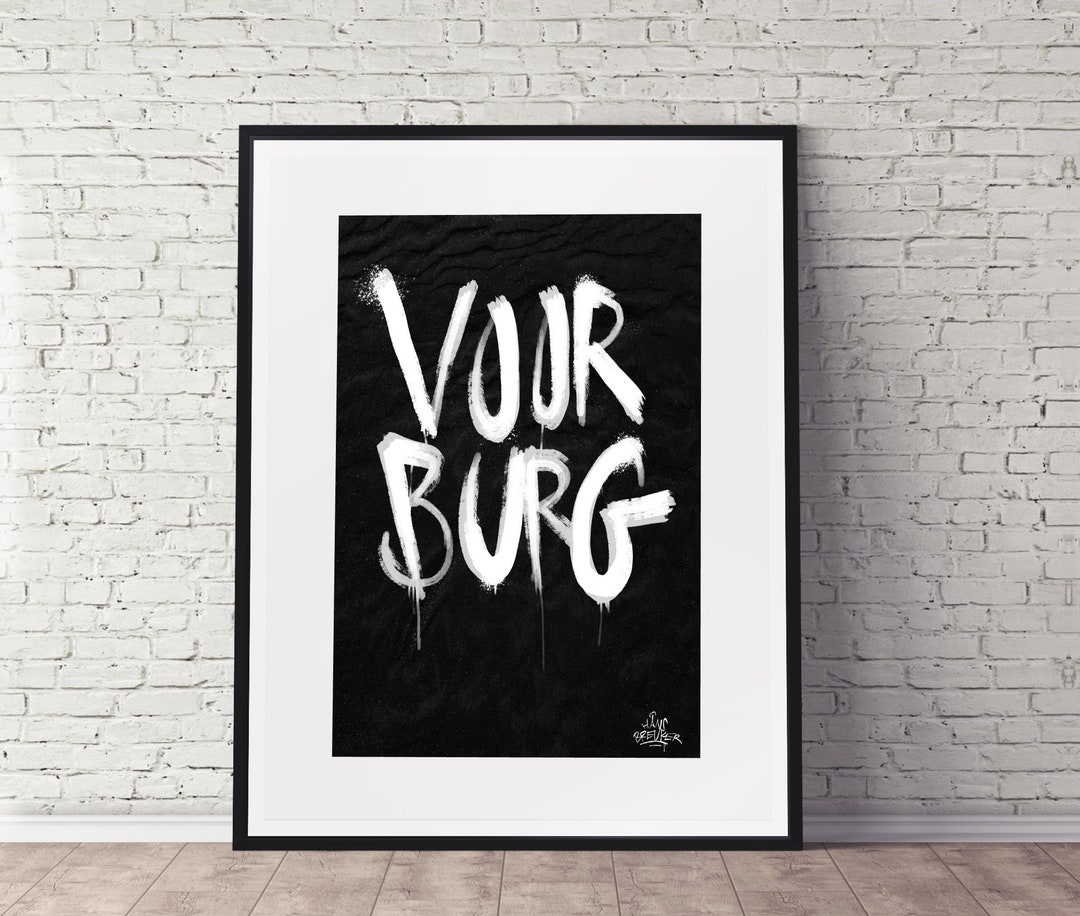 Voorburg Callography City Poster. Urban Art. Print. Poster. Modern Art