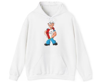 Sweat à capuche Popeye Rotterdam pour le vrai fan de Feyenoord. Sweat à capuche Feyenoord. Pull de supporter du Rotterdam Feyenoord.