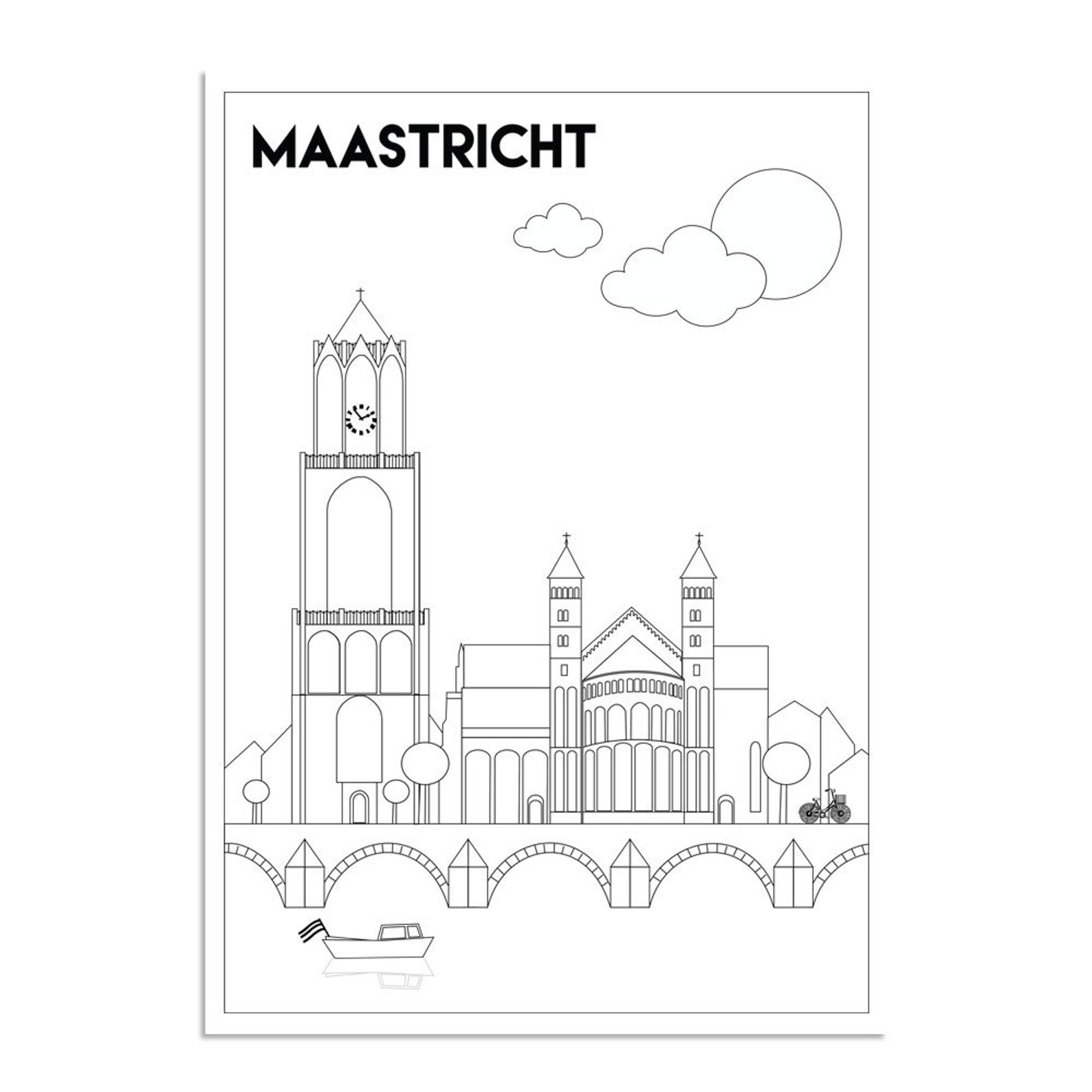 Maastricht Drawing Cheapest City Map Posters on Etsy. Maastricht