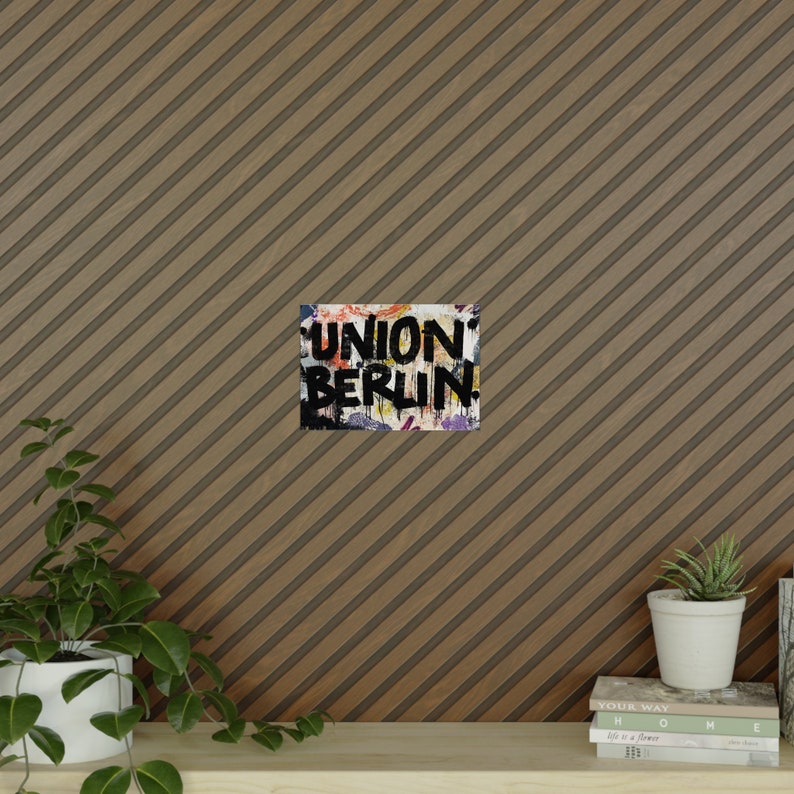 Union Berlin Poster. Urban Style Graffiti Soccer Club Fans. Berlin