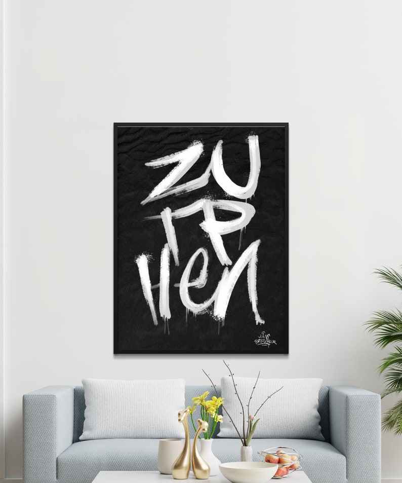 Zutphen Callography City Poster. Urban Art. Print. Poster. Modern Art