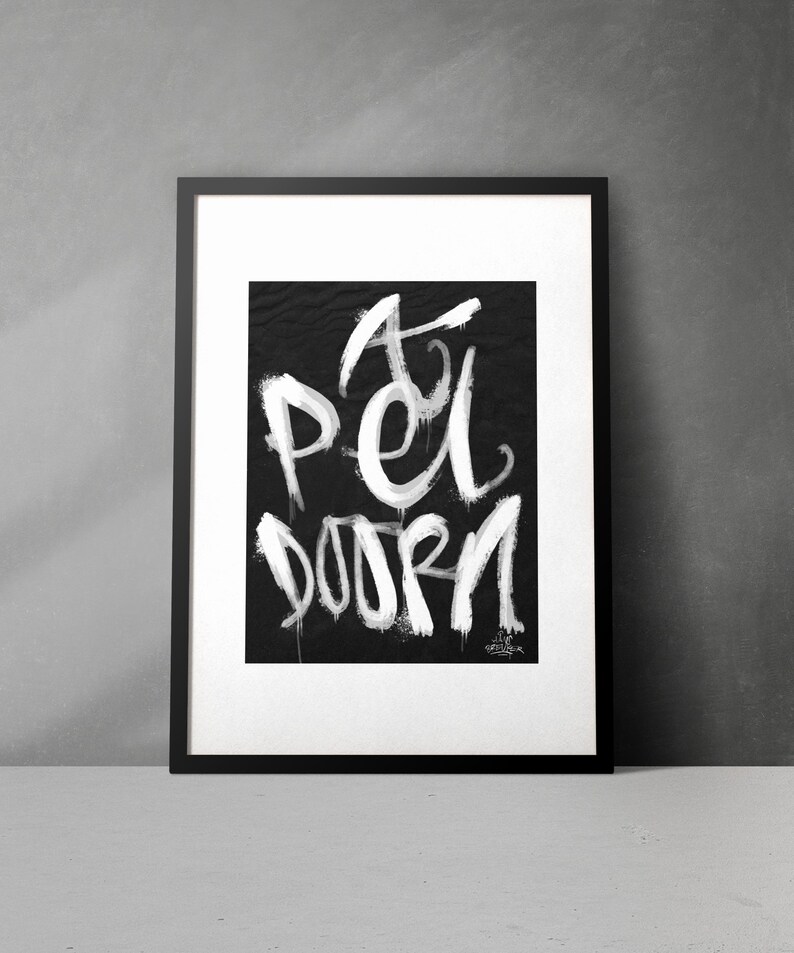 Apeldoorn Callography City Poster. Urban Art. Print. Poster. Modern Art