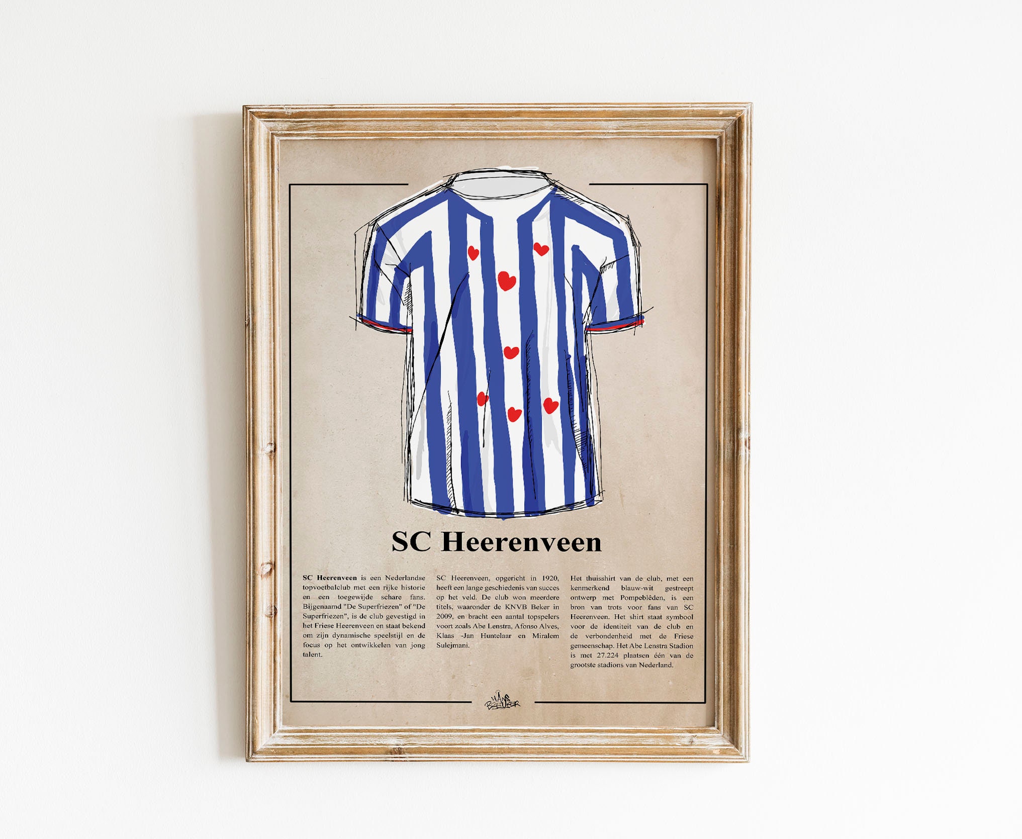 Heerenveen Print. SC Heerenveen Shirt dutch - Etsy