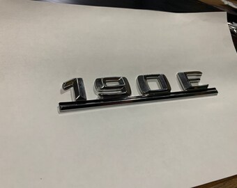 for Mercedes for W201 190 E Emblem Rear Trunk Boot Badge Chrome