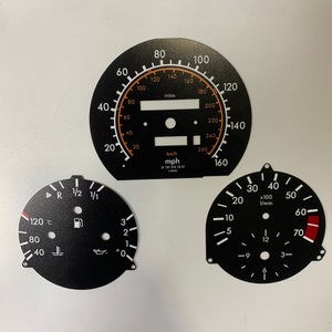 for Mercedes Benz W124 C124 S124 A124 Gauge Face Compatible PVC INDICATOR DASBOARD Amg Style Usa style Speedometer 7.000 rpm