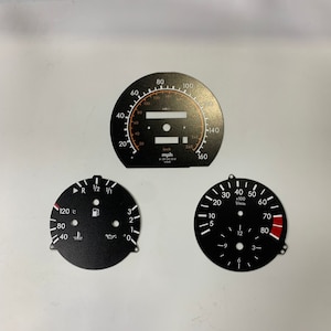 para Mercedes Benz W124 C124 S124 A124 Gauge Face Compatível PVC INDICADOR DASBOARD Amg Style Usa style Velocímetro 8.000 rpm