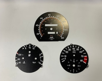 Pour Mercedes Benz W124 C124 S124 A124 jauge visage PVC indicateur de tableau de bord Style Amg style américain compteur de vitesse 8.000 tr/min