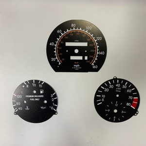 para Mercedes Benz W124 C124 S124 A124 Gauge Face Compatível PVC INDICADOR DASBOARD Amg Style Usa style Velocímetro 8.000 rpm