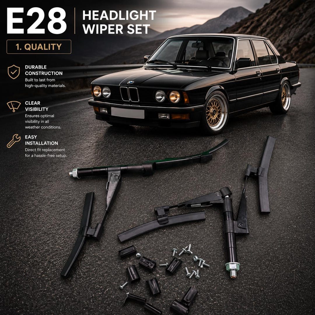 BMW E28 レプリカヘッドライトワイパーアーム 取り付け済み M5 518i