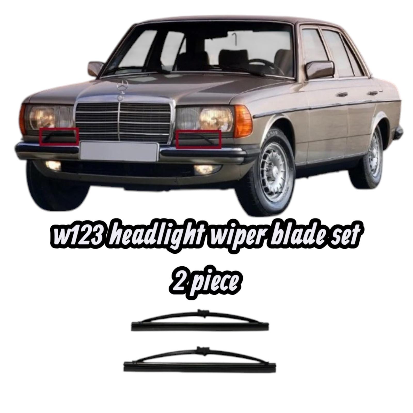 For MERCEDES W123 and C123 Headlight Wiper Blade Black… - Etsy
