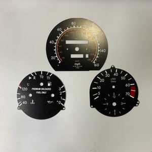for Mercedes Benz W124 C124 S124 A124 Gauge Face Compatible PVC INDICATOR DASBOARD Amg Style Usa style Speedmeter 7.000 rpm