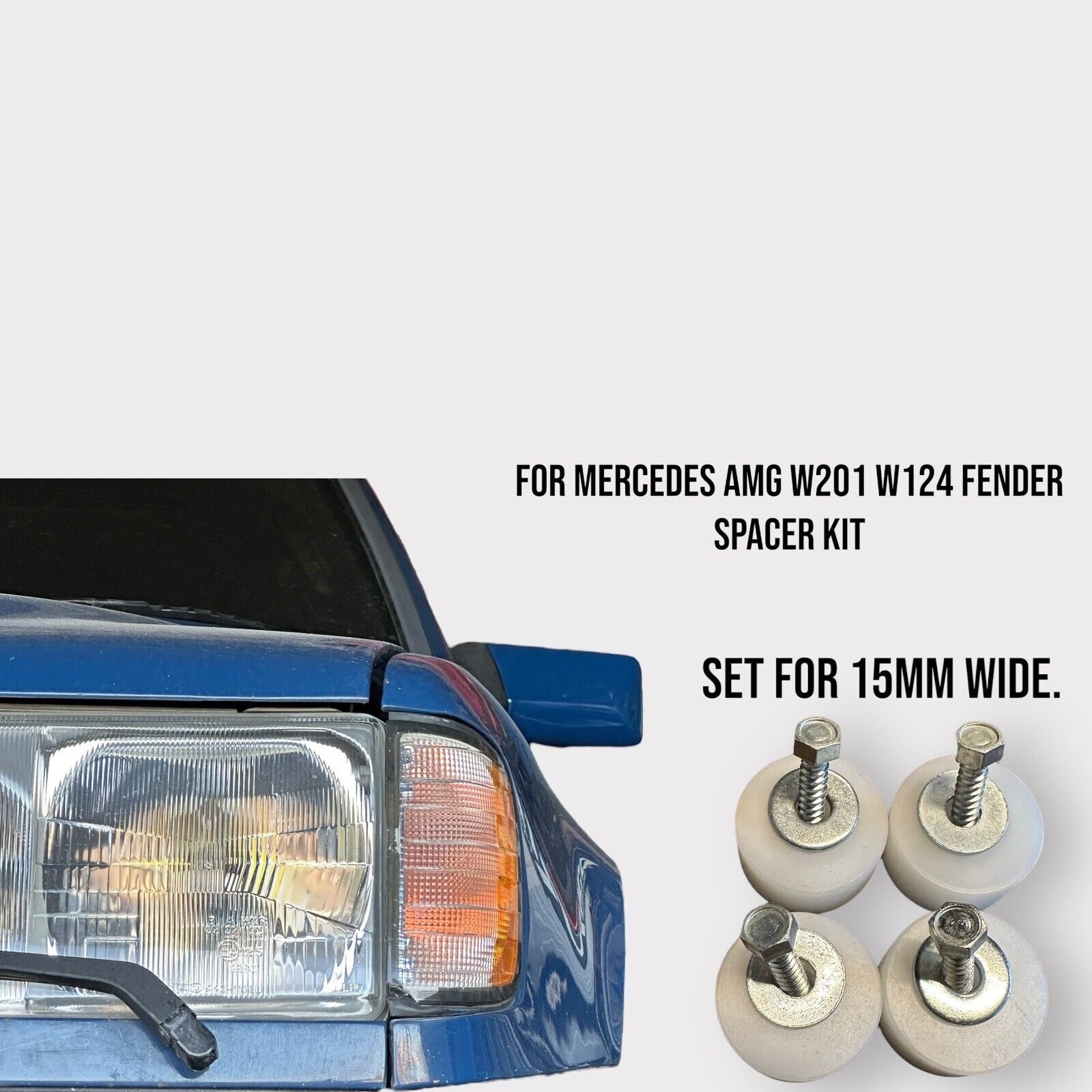Für Mercedes W201 W124 15mm Breite Fender Spacer Kit Ref Oe 