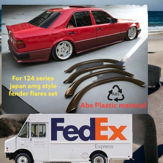 メルセデスAMG W124 S124 C124用フェンダーフレア4ピース、E200 E320 