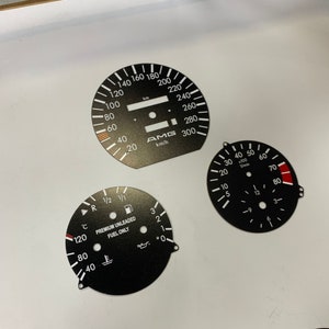 for Mercedes Benz W124 C124 S124 A124 Gauge Face Compatible PVC INDICATOR DASBOARD Amg Style Speedometer 8.000 rpm