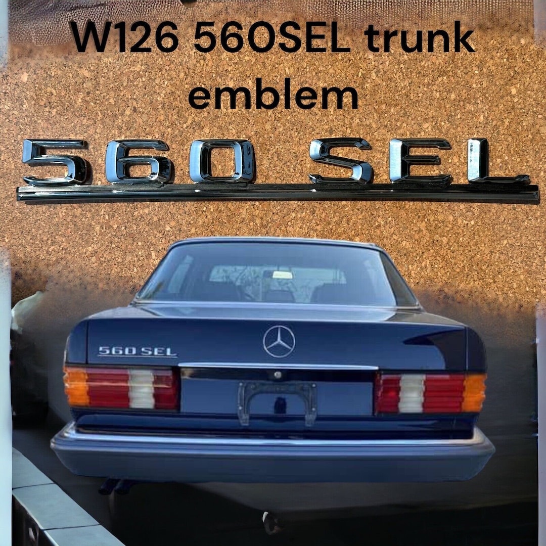 W126 for Mercedes Trunk 560SEL 560 SEL Emblem Chrome Ref Number