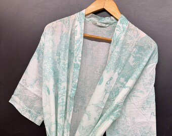 Summer Cotton Robes Moms Gift, Beach Wear Kimono Bridal Robe, Women Wear Beach Wear Kimono Robe,    Bridesmaid Robe, Bridal Robe,
