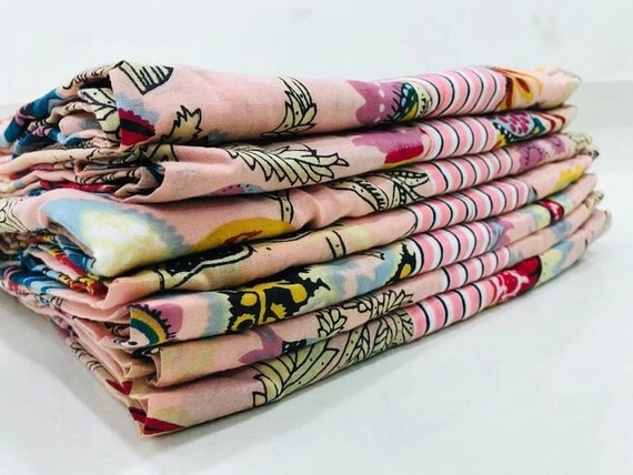 Cotton Kimono Robe Dressing Gown, Block Print Bridesmaid Robe, Summer Nightwear, One Size