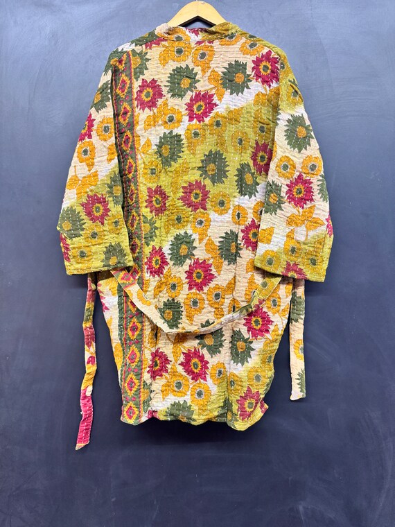 Vintage Kantha Jacket, Indian Handmade Kantha Qui… - image 8