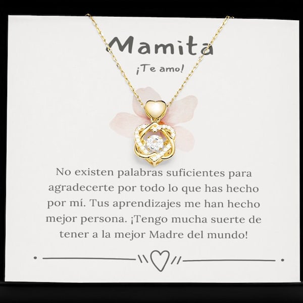 Mamita Gifts In Spanish Mamita Necklace Regalo Para Mamita Joyería Para Mamita para Día de la Madre Navidad Christmas Birthday Mother's Day