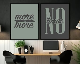 Set of 2 Poster Affirmation / Sayings Poster