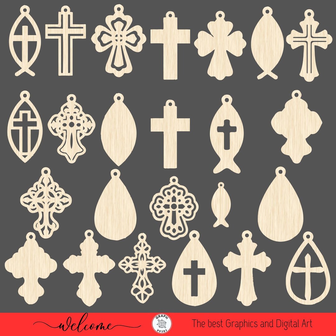 Cross Earrings SVG Bundle Crosses Earring Cross Earring Etsy