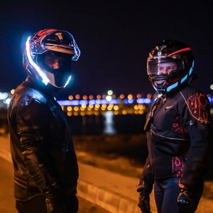 RGB Helmet Leds - Decals - Stickers - Lights, Unique, Eye-Catching.