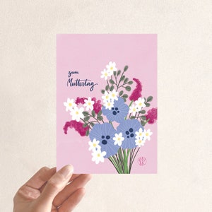 Karte zum Muttertag | Muttertagskarte | Für Mama | Blumenstrauß | Mother's Day
