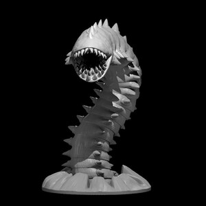 Purple Worm Miniature – 3D Printed DnD Monster – Resin Figure