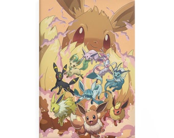 EU shipping | High-quality magnet with Eevee Pokemon motif - UV and scratch-resistant
