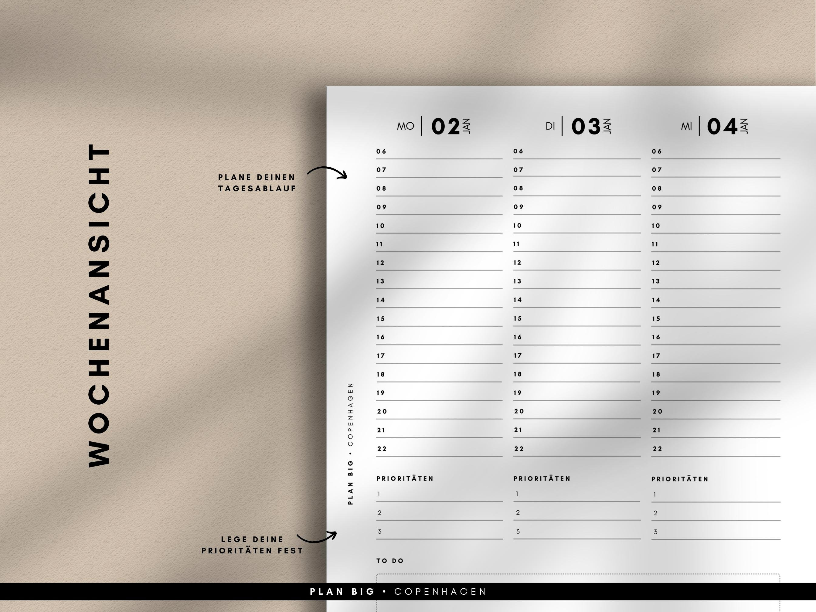 Filofax A5 Einlagen 2023 Pdf DOWNLOAD WOCHENPLANER Set 1 - Etsy.de