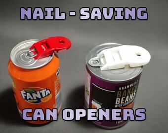 Can Openers - Open Soda & Soup Cans with Ease! No More Broken Nails! Great for Elderly, Disabilities, Arthritis and Summer Garden Parties!