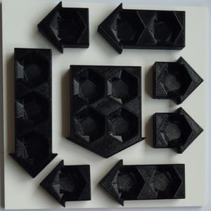 Moonhopper Games Wound Marker Würfelset, schwarz, PET-G, für Tabletop und Wargaming (Ideal für Kings of War)