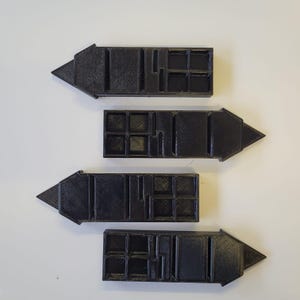 Set von 4 Kill Team Wunden Marker - Standard 4 Würfel (Schwarz) für Wargaming (Warhammer/Kings of War/DnD/This Quars War/Bolt Action/Konflikt 47)