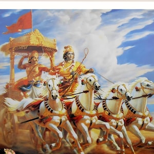 KRISHNA AND ARJUNA IN MAHABHARAT WAR