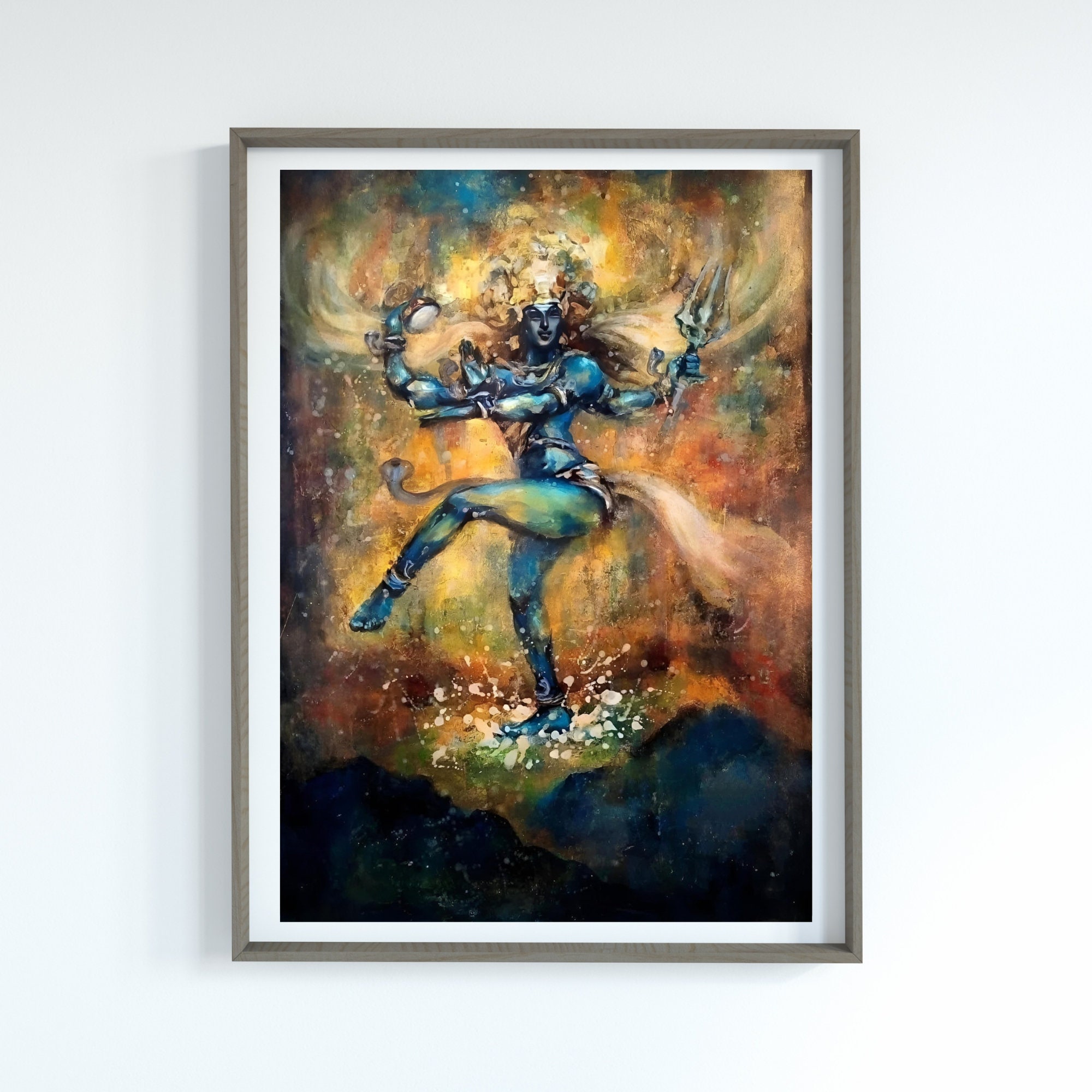 Abstract Art Lord Shiva Wall Poster And Print Hindu Gods Canvas Paintings  Buddha Buddhism Wall Pictures Indian God For Living Room | Wish