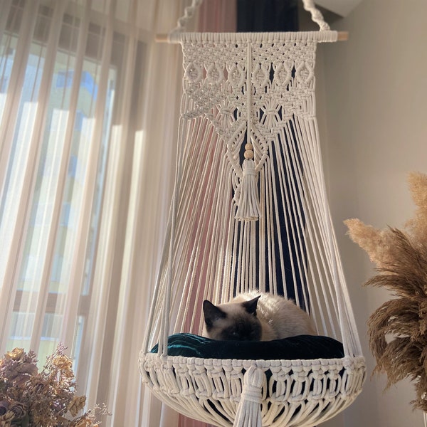 Macrame Cat Bed Etsy