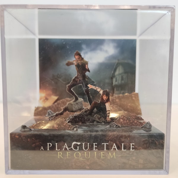 Ein Plague Tale Requiem Diorama Würfel