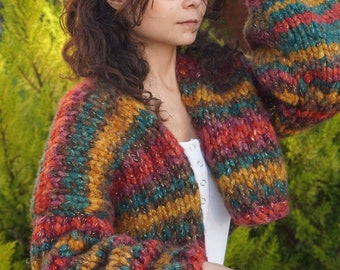 Handmade Cardigan, Wool Cardigan , Women's Clothing , Oversized Jacket , Sweater,