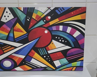 Abstract design 2 - canvas mounted on MDF board
