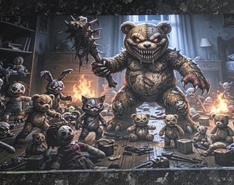 Teddy Scares canvas print
