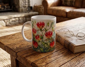 Flame Lily Coffee Mug - 15oz
