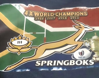 Springboks 4 x World Champions T-Shirt - South Africa