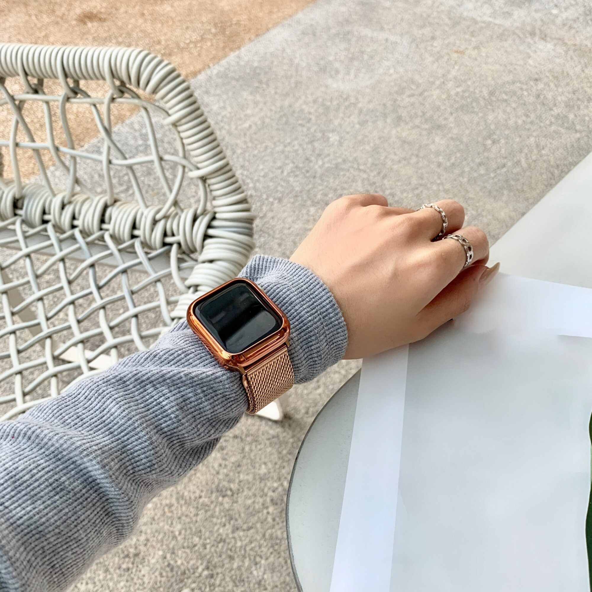 NEW Stainless Steel Milanese Apple Watch Jewelry Case Metal Etsy
