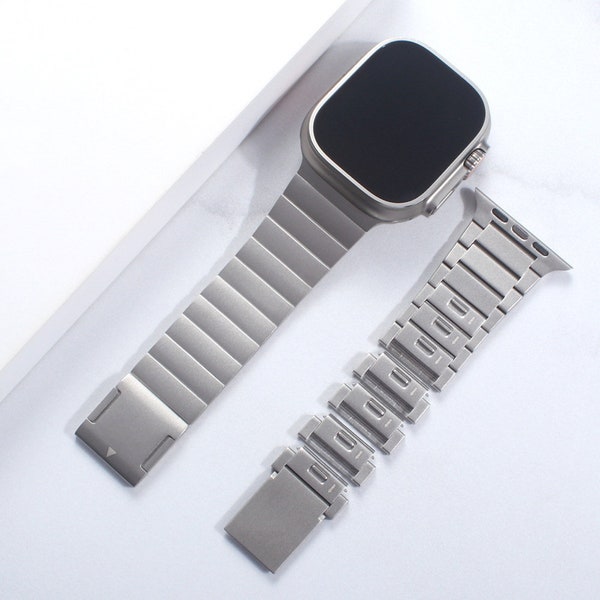 Premium Apple Watch Detachable Links Stainless Steel Band Magnetic Clasp 49mm 45mm 44mm 42mm Metal iWatch 9 8 7 6 5 4 3 2 1 SE